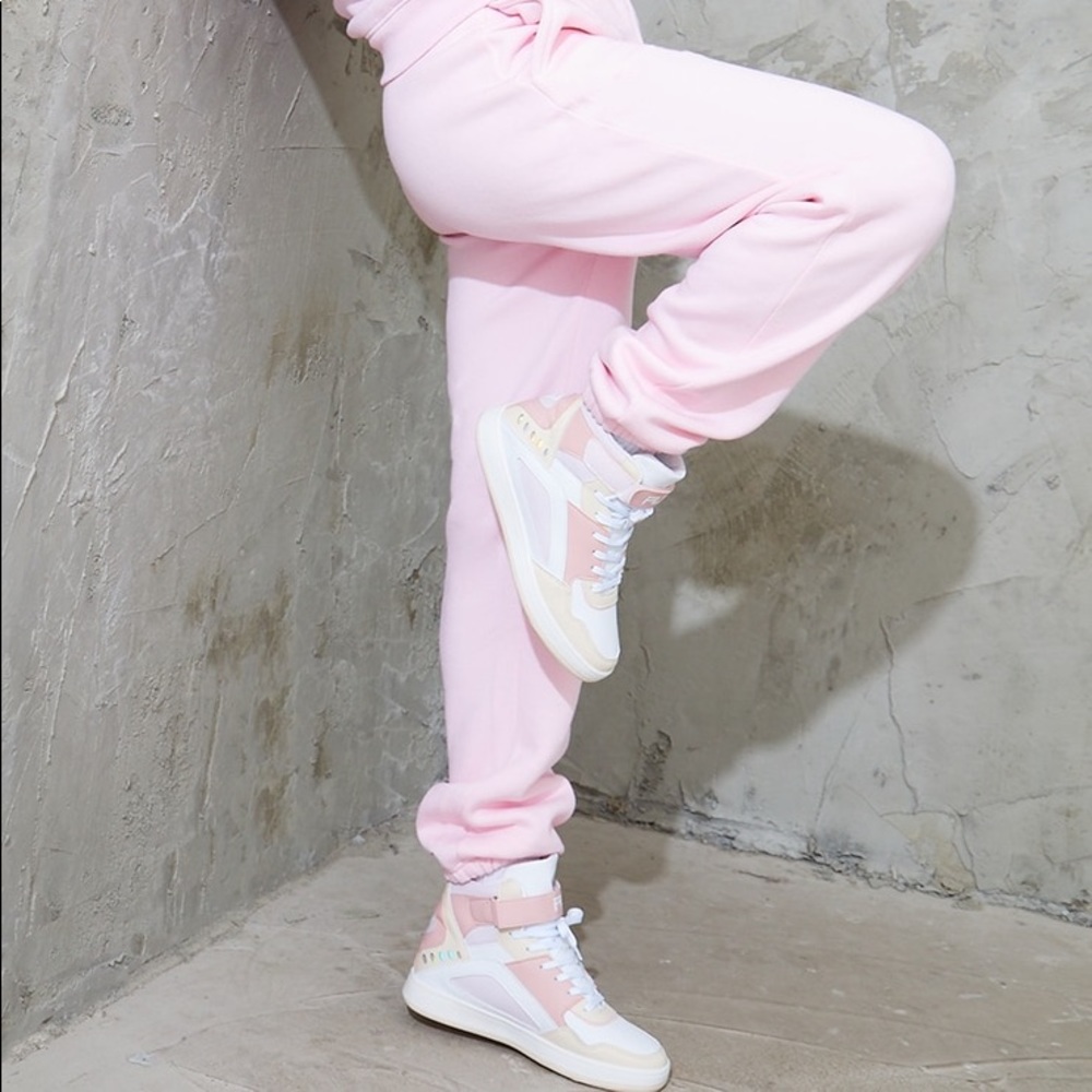 PLT - Baby Pink Ultimate Oversized Sweatshirt & Baby Pink Sweat Pant Joggers